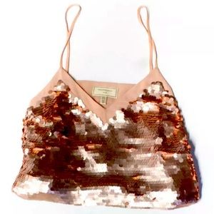 Blush sequined top by Moulinette Sœurs/Anthropologie. Used, great condition.